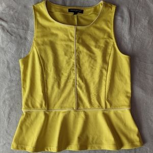 BR yellow peplum top NWOT